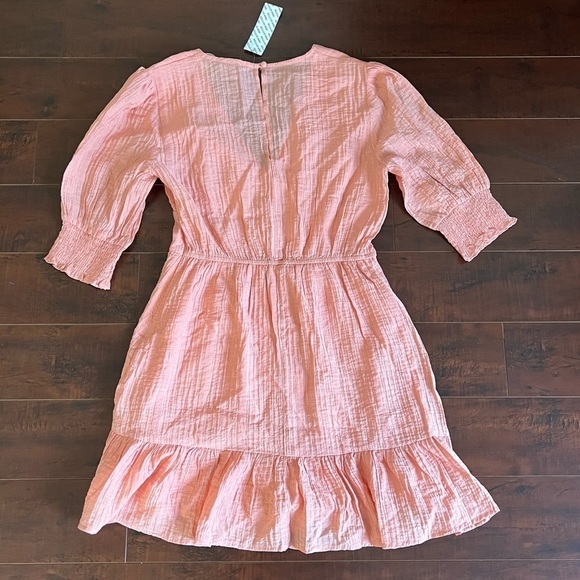 MINKPINK Vera Mini Dress Rose Pink Peach Side Large Side Zip NWT - Picture 7 of 14